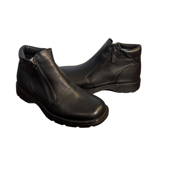 new Blondo Black Leather Alex Double Zip Comfy Rugged Chukka Boots NWT Sz 9 main image 5